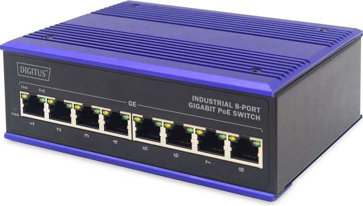 Produktbild Digitus Industrieller 8-Port Gigabit PoE Switch (8 Ports)