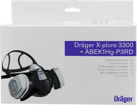 Produktbild Siepmann Zwei-Filter-Maske 3300 Dräger X-plore (A1, B1, E1, K1, HG-P3D, 1 x)