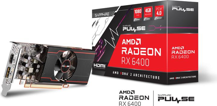 Actual product image Sapphire PULSE AMD Radeon RX 6400 GAMING (4 GB)