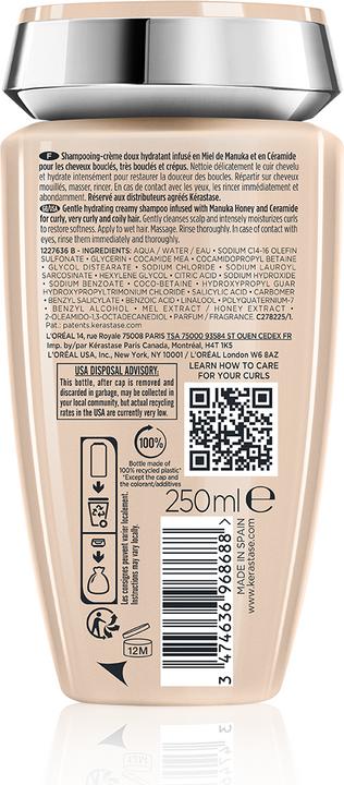 Immagine prodotto Kérastase Curl Manifesto Bain Hydratation Douceur (250 ml, Shampoo liquido)