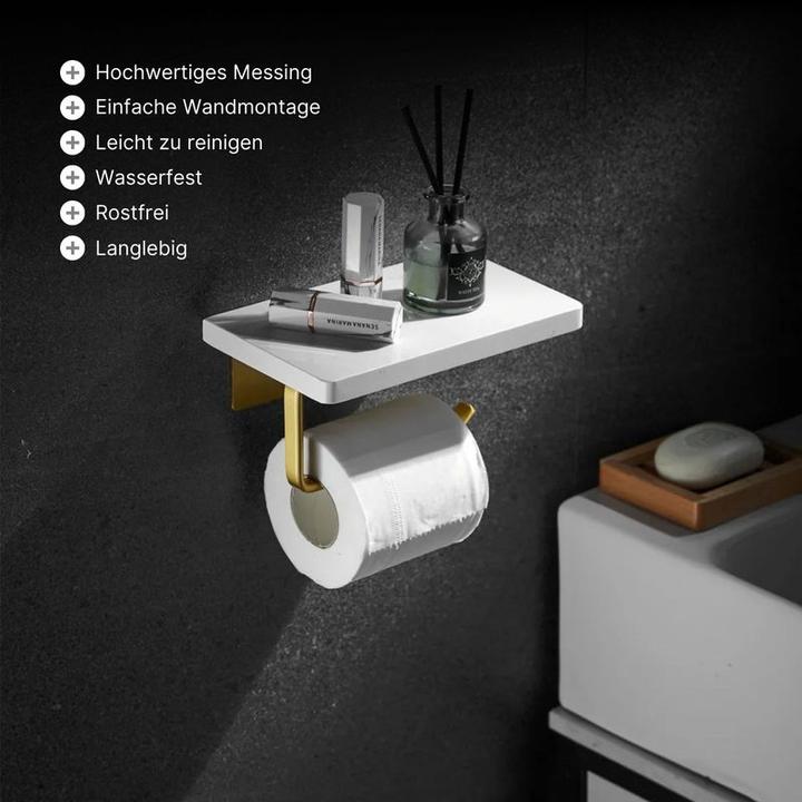 Produktbild Hermex Toilettenpapierhalter Halterung Klopapier WC-Rollenhalter Marmoroptik
