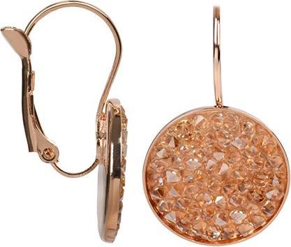 Actual product image Levien Bronze earrings with Rocks Golden Shadow crystals (L)