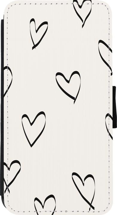 Actual product image PhoneLook Cover Wallet black Valentine 2023 minimalist hearts (Apple iPhone 11 Pro Max)