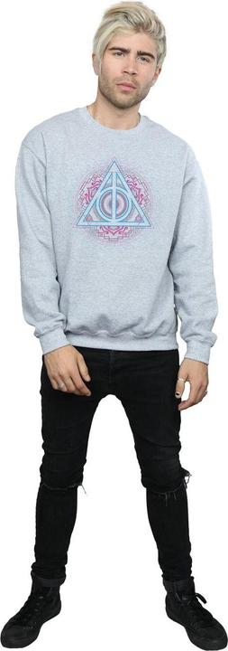 Actual product image Mens Neon Deathly Hallows Sweatshirt (XXL)