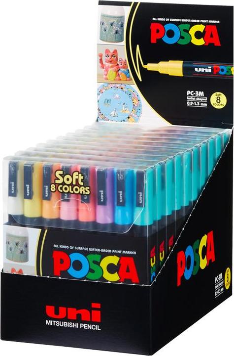 Produktbild Posca Marker PC-3M Rundspitze (Mehrfarbig, 1.30 mm, 8 x)