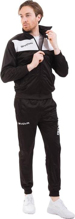 Givova Tuta Visa Triacetato Trainingsanzug Schwarz & Weiss TR018 1003 XS (XS)