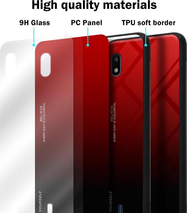 Actual product image Cadorabo TPU 2 colors glass cover (Samsung Galaxy A10, HTC One M10)