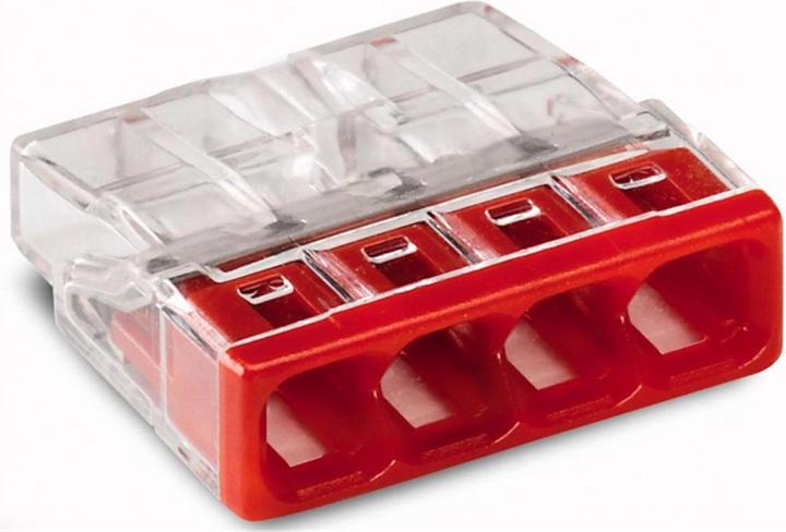 Wago 4 Conductor Compact Pushwire Connector