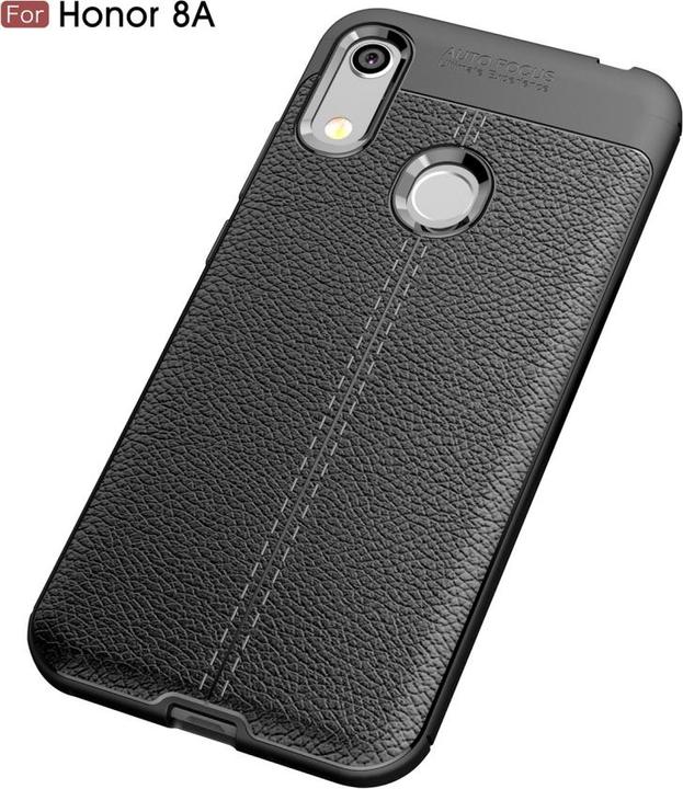 Actual product image Screenguard Honor 8A Case Leather Design TPU Cover (Fee 8A)