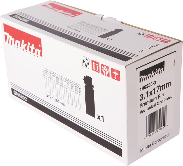 Makita FUEL CELL AND PREMIUM PIN 3.1X17 1000PCS