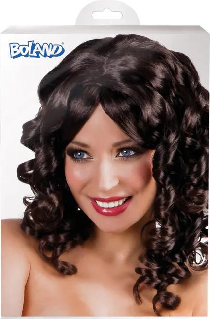 Actual product image Boland Wig Cocktail black shoulder length curly hair, in box