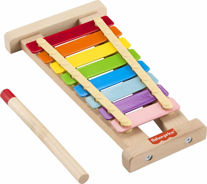 Actual product image Fisher-Price colourful xylophone with wooden hammer game (Multilingual)