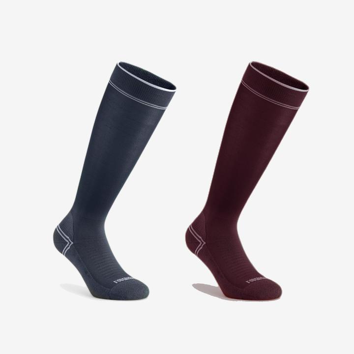 Fouganza Reitsocken extradünn Damen/Herren bordeaux (35, 38)