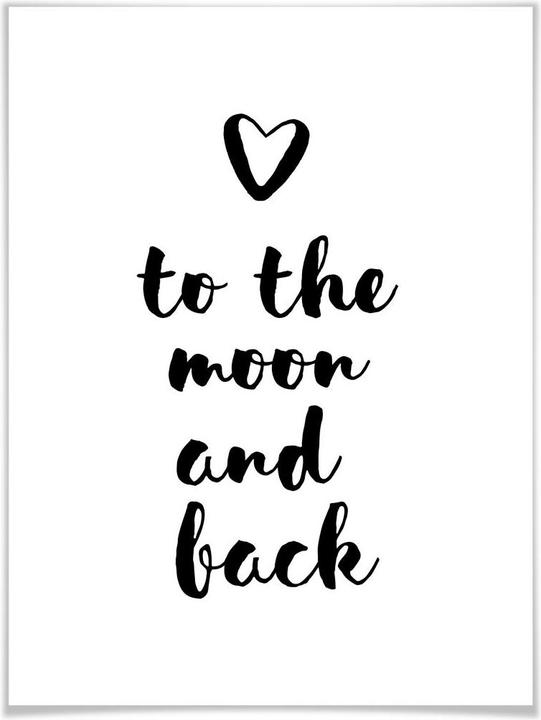 Produktbild Trenddeko Love to the moon and back (50 x 60 cm)