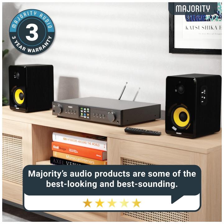 Produktbild Majority Fitzwilliam 2024 Black DAB+ Radio (Internetradio, DAB+, FM, UKW, Bluetooth, WLAN)
