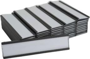 Rs Pro Portaetichette in ferrite di stronzio Magnetico, liscio, spessore 2,9mm L. 30mm, L. 100mm, 44g / cm²