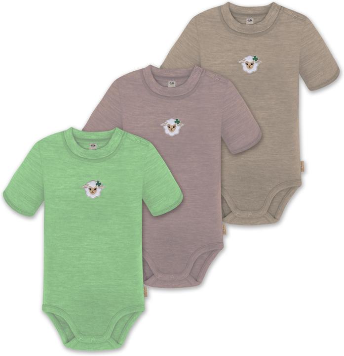 Normani 3er Set Baby Merino Kurzarmbody „Tihoi" - 9319