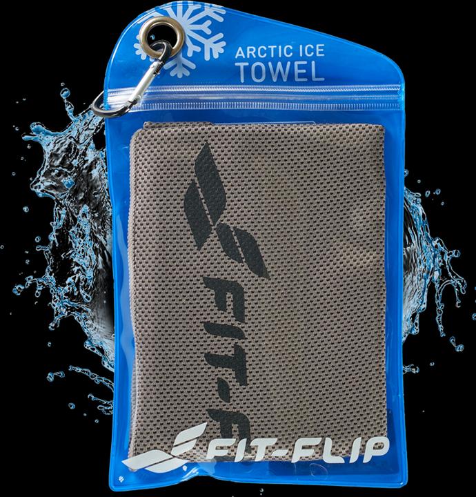 Actual product image Fit-Flip Airflip Towel Kühlhandtuch Mikrofaser mit Tasche 100x30cm (100 x 30 cm)