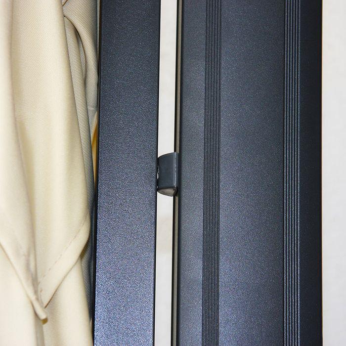 Immagine prodotto Mendler Ombrello semaforo gastronomico HWC-A96, 3x4m (Ø5m) Poliestere Alu/Acciaio, Falda, antracite senza (3 m)