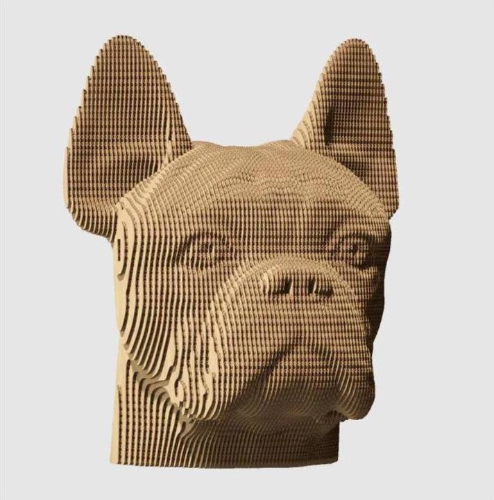 Actual product image Cartonic Bulldog - 3D cardboard model