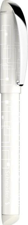 Schneider Stylo plume GLAM VIP, corps en plastique blanc, encre bleue (Ivoire, 1 x)