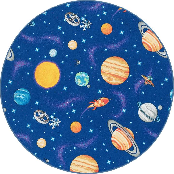 Produktbild Snapstyle Kinder Spiel Teppich Weltall Rund (200 x 200 cm)