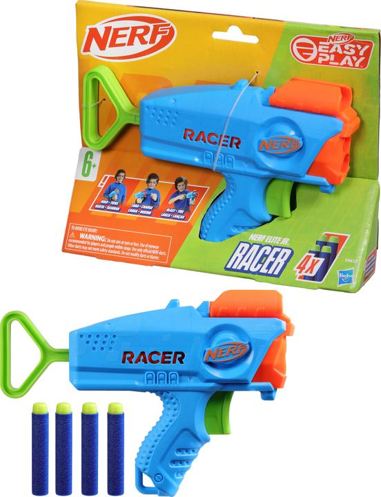 Actual product image Nerf Elite Junior Racer Easy Play Dart Blaster