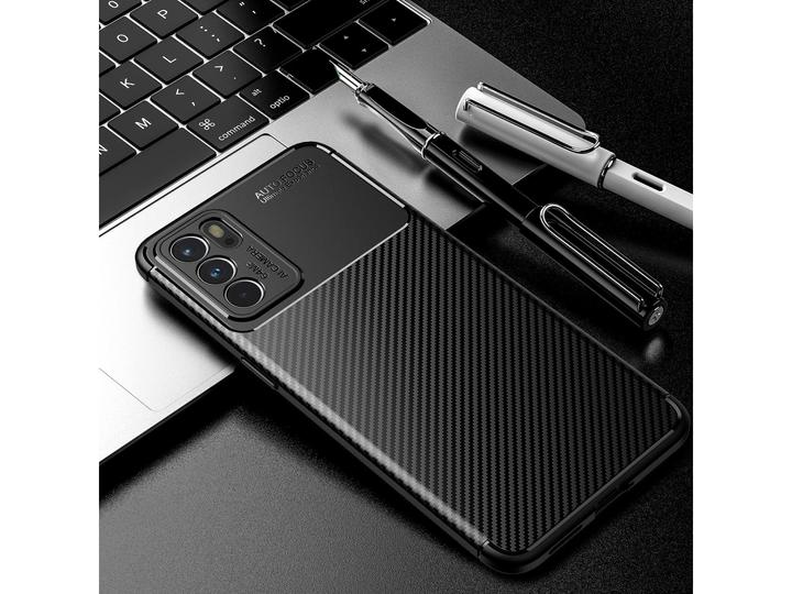 Image du produit Screenguard Oppo Reno6 Pro 5G (MediaTek) Housse Design carbone TPU Case (Oppo Reno 6 Pro 5G (MediaTek))