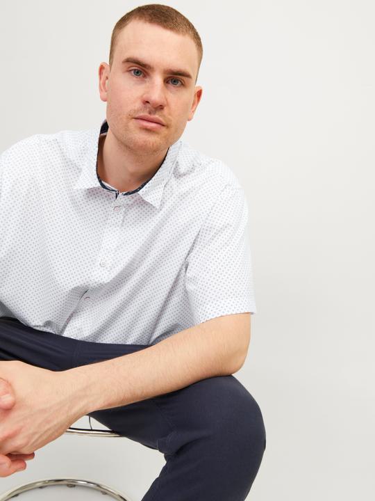 Produktbild Jack & Jones Jjplain Ditsy Detail Shirt Ss Pls (5XL)