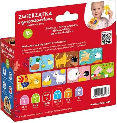 Actual product image Czuczu Puzzle for couples - farm animals (7 pieces)
