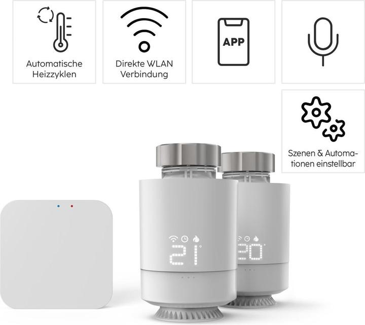 Actual product image Hama Smart WLAN heating control, 2x smart radiator thermostat + control centre