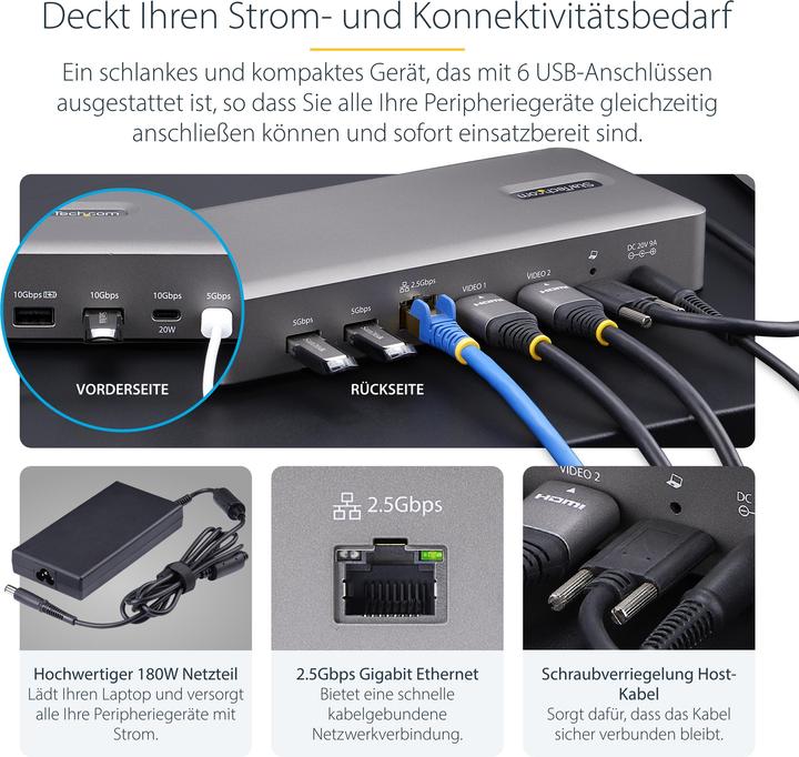 Actual product image StarTech Usb4 Docking Station Dual 4k (USB-C, 4 Ports)
