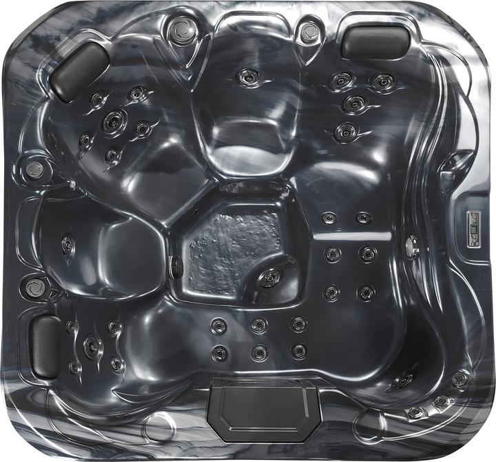 Actual product image Beliani Whirlpool Outdoor grey with LED square 200 x 200 cm LASTARRIA (5 pers.)