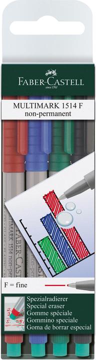 Faber-Castell Overhead pen Multimark Non-Permanent (Multicoloured, 0.60 mm, 4 x)