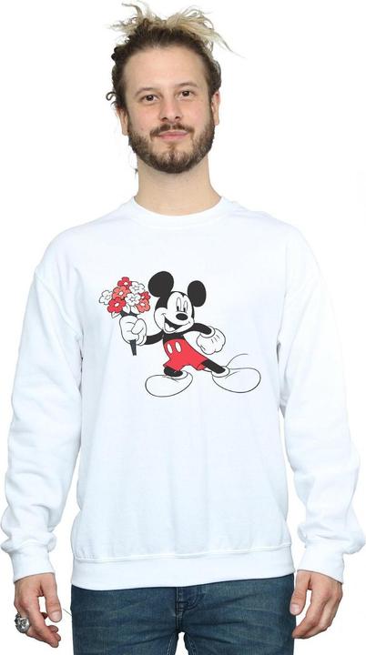 Actual product image Disney Mens Mickey Mouse Flowers Sweatshirt (XL)