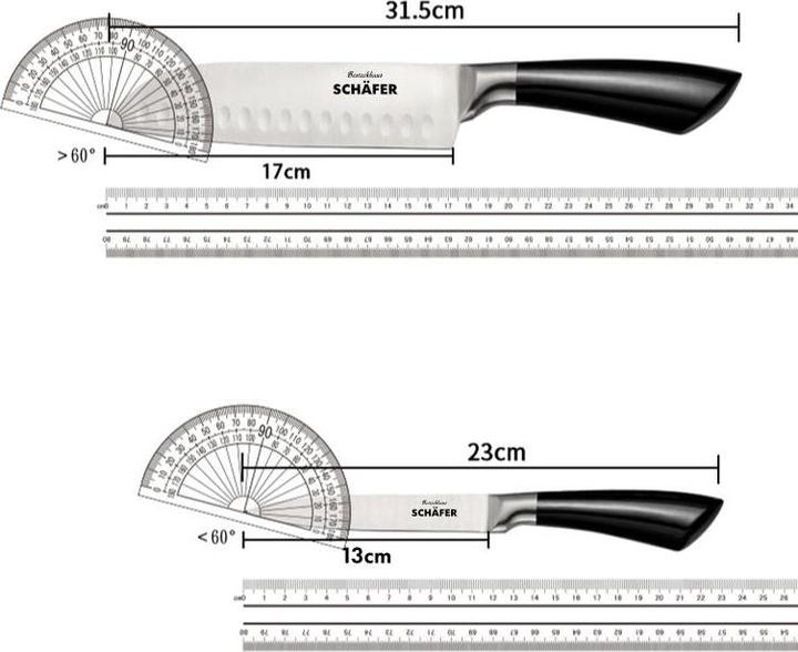 Actual product image Schäfer IT-Systems Knife Set Knife Block Chef's Knife Set Knife Holder Knife Stand