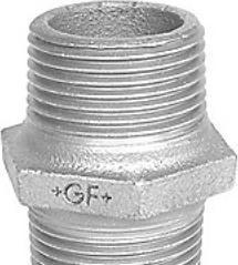 Produktbild Georg Fischer Temperguss Doppelnippel 1/4" schwarz (Doppelnippel)