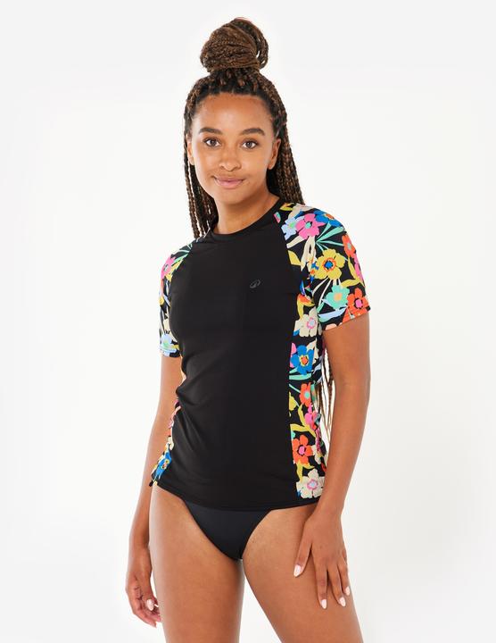 Olaian UV-Shirt Surfen Damen UV-Schutz 50+ Kanika schwarz (L)