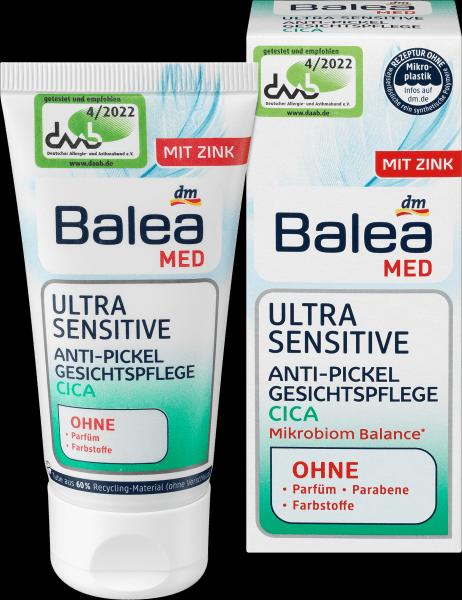 Produktbild dm Balea Med Ultra Sensitive Anti-Pickel (50 ml, 24h Creme)