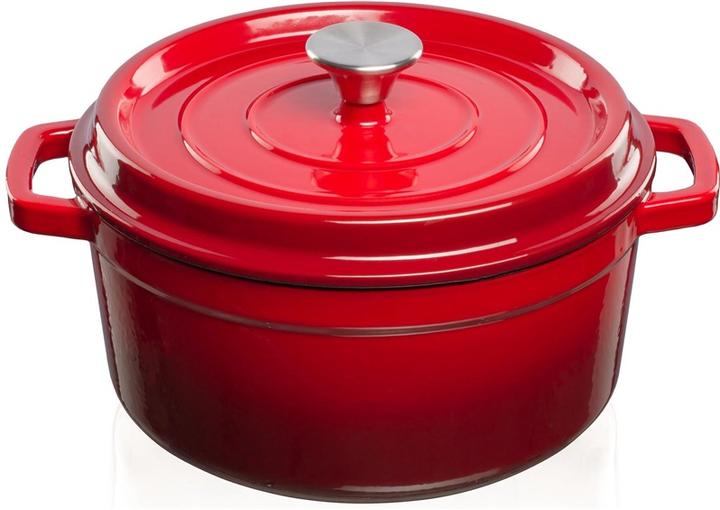 Produktbild Topf aus emailliertem Gusseisen Rot, 4,7 L (26 cm, Kochtopf, Gusseisen)