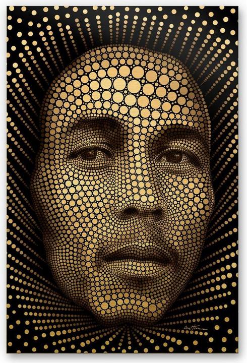 Immagine prodotto Trenddeko Effetto Oro - Ben Heine - Circlismo Bob Marley (70 x 100 cm)