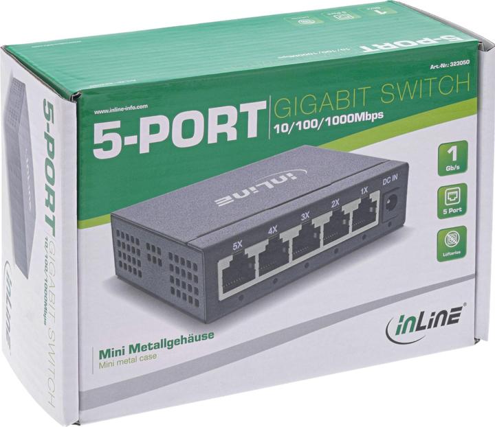 Produktbild InLine Switch unmanaged (5 Ports)