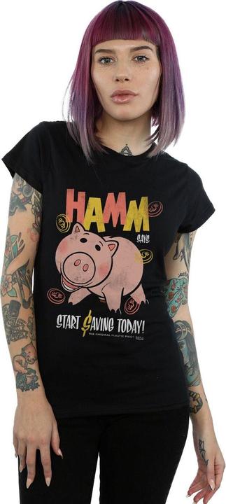 Actual product image Disney Womens/Ladies Toy Story 4 Hamm The Piggy Bank Cotton T-Shirt (XXL)