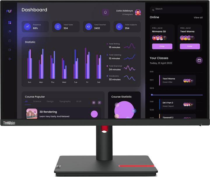 Produktbild Lenovo ThinkVision T24i-30 (1920 x 1080 Pixel, 23.80")