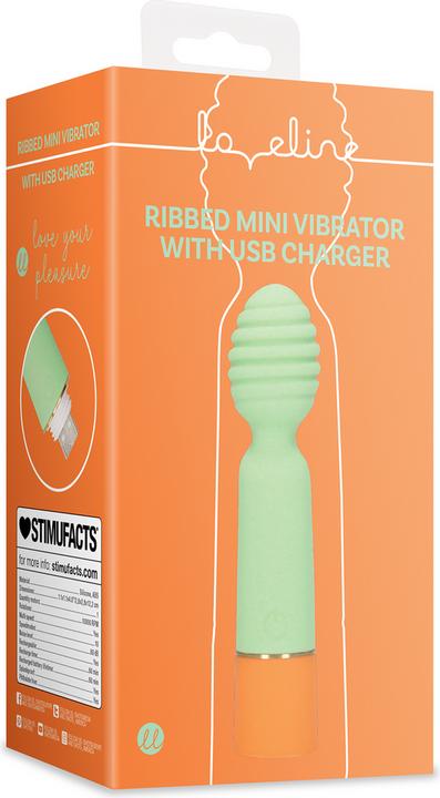 Produktbild Loveline Ribbed Mini Vibrator with USB Charger - Spring Sage
