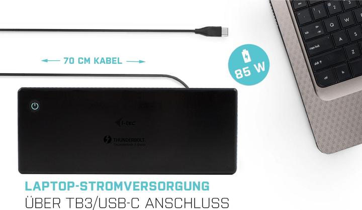 Actual product image i-tec TB3CDUALDPDOCKPDCH + PD 85W (Thunderbolt, 269 Ports)