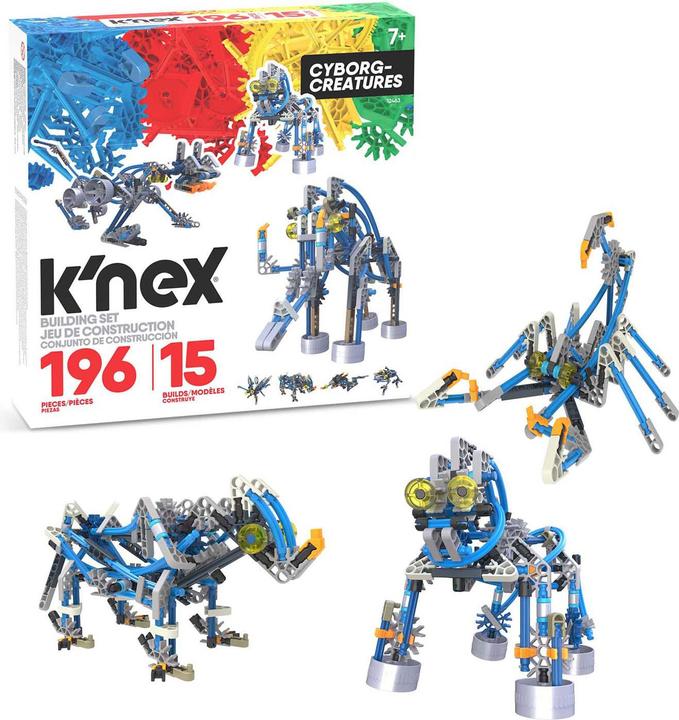Actual product image K'Nex Cyborg Creatures 15 models, 196 pieces.