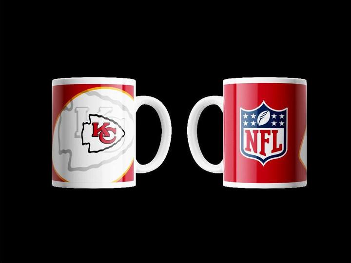 NFL Kansas City Chiefs Classic Mug Shadow Logo & Shield (330 ml)