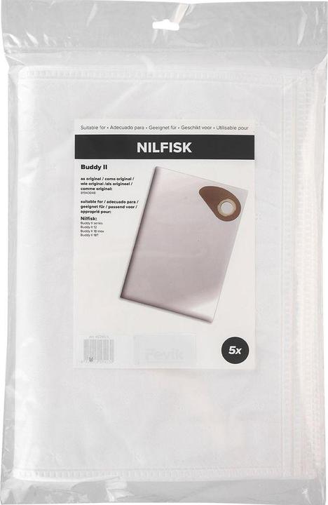 Actual product image Alternativ Replace 5 dust bags Nilfisk 81943048 for Buddy II