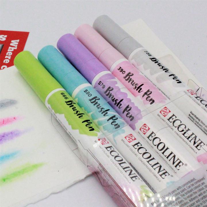 Produktbild Talens Ecoline Brush Pen Pastell (Multicolor, 5 x)
